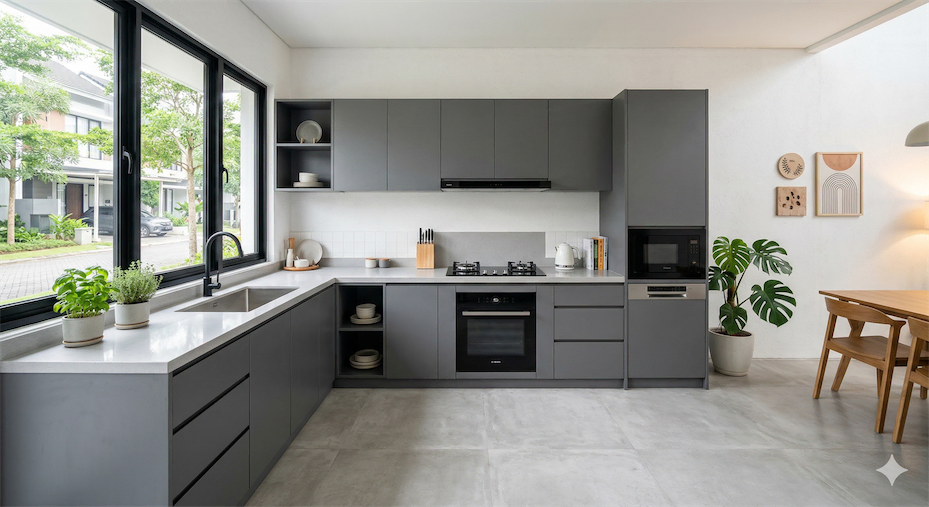 Jasa Pembuatan & Pasang Kitchen Set Aluminium Karawang Timur Termurah